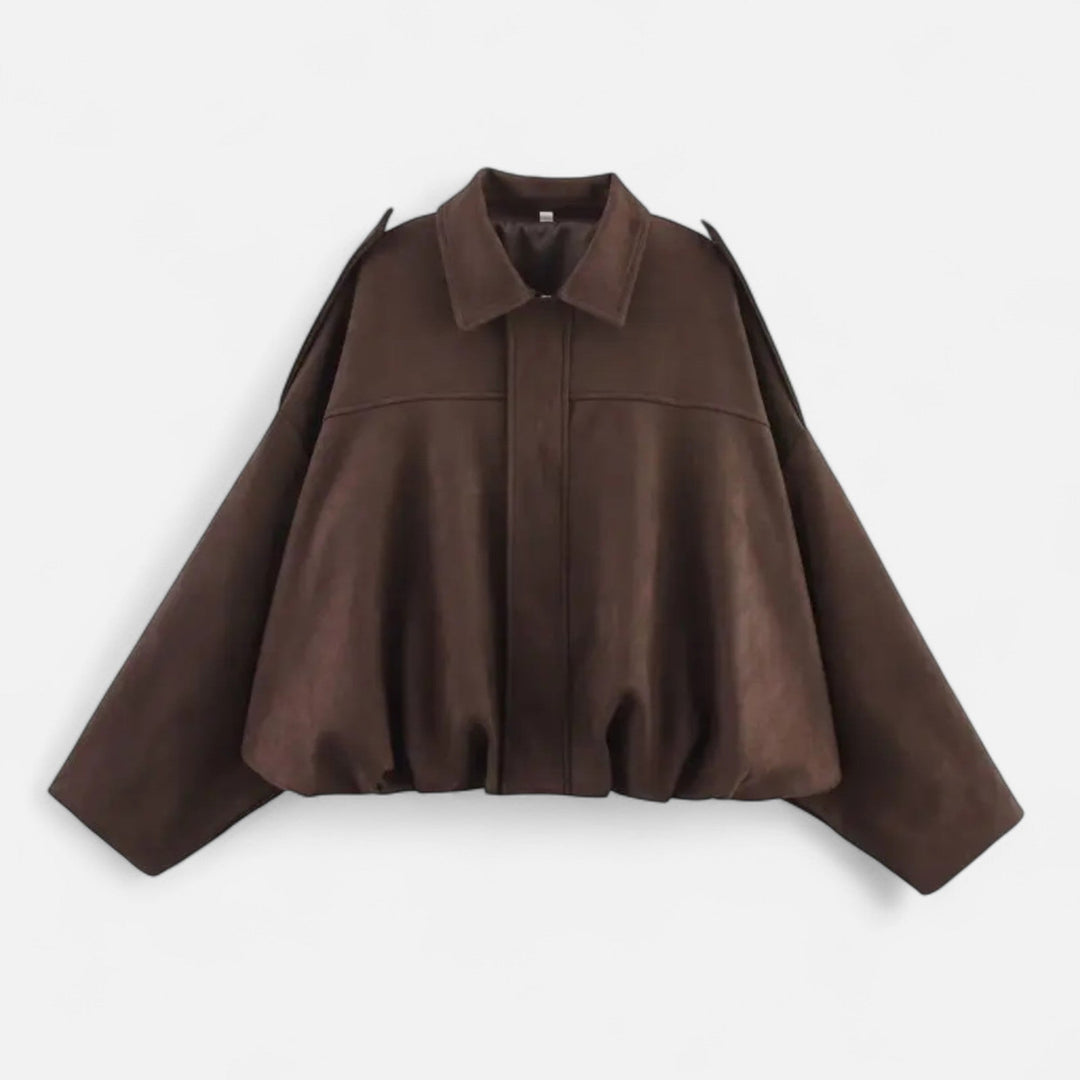 Eliaro Moda | Classic Suede Jacket for Women with Lapel