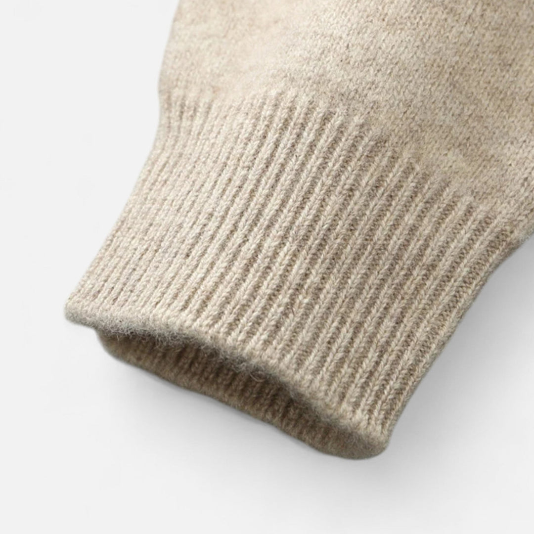 Roselains | Men’s Merino Wool Zip Sweater