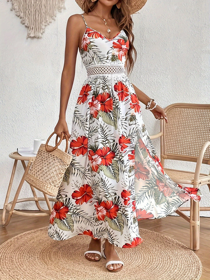 Lily | Floral Split Dress