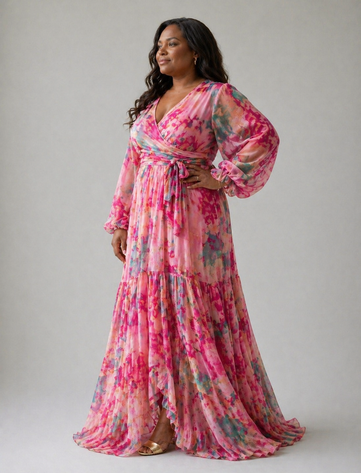 Violet & Grace™ | Wrap Dress with Floral Print