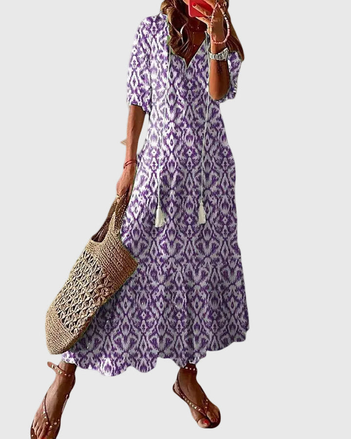 Perona | Boho Vintage Summer Maxi Dress