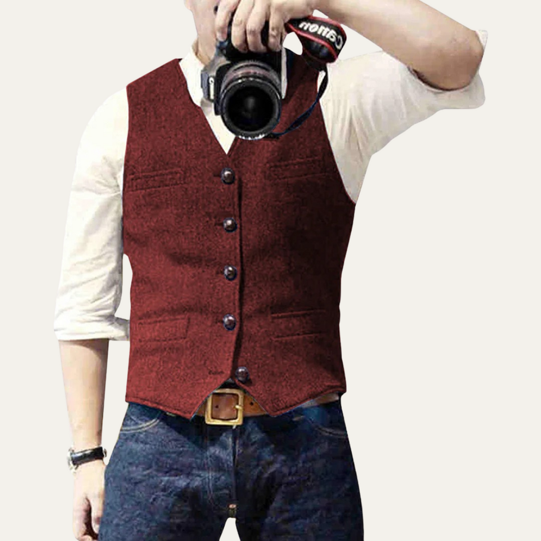 The St. Andrews Men's Elegant Button Up Vintage Vest
