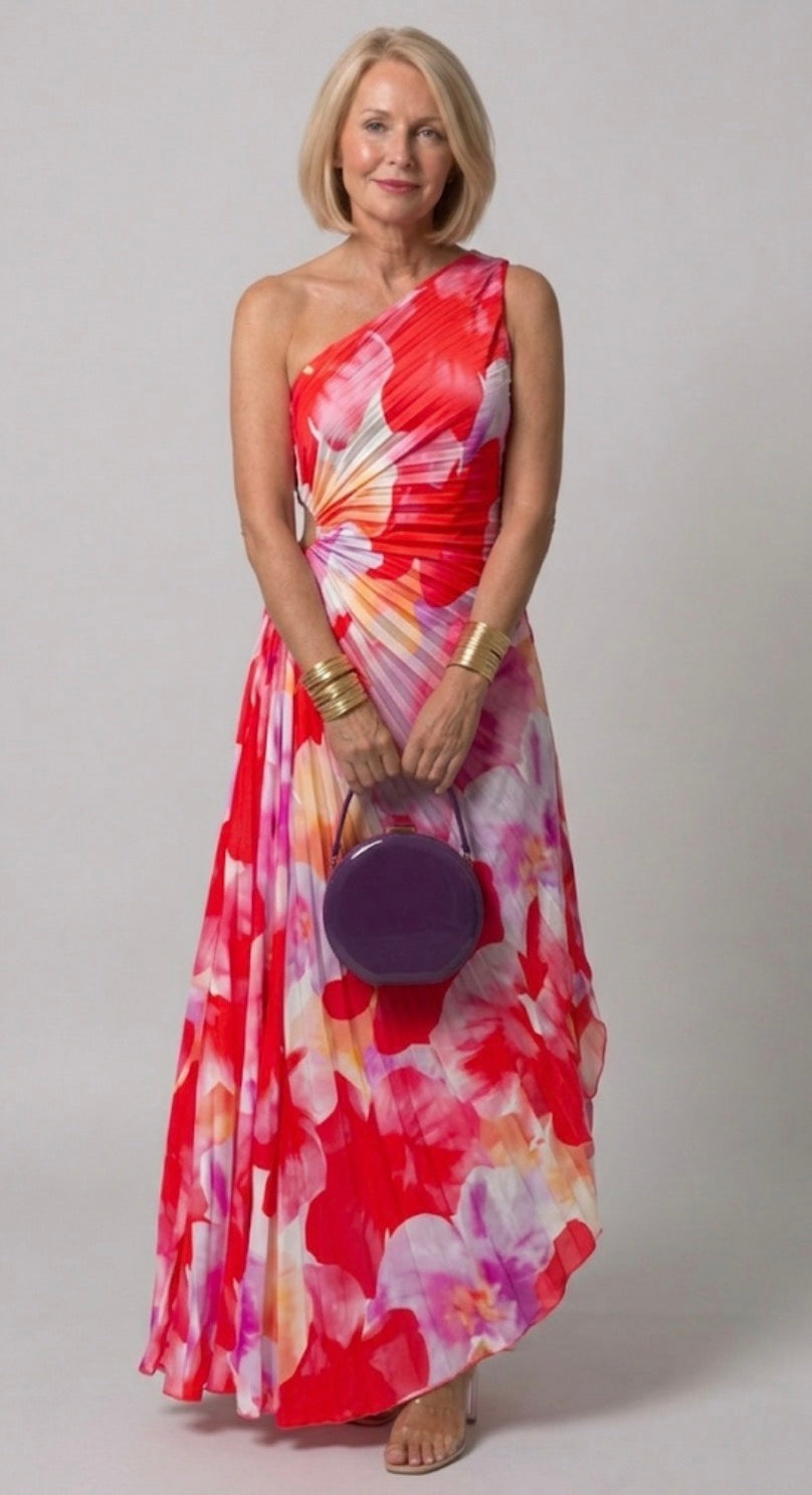 Violet & Grace™ | Vibrant Tropical Evening Dress