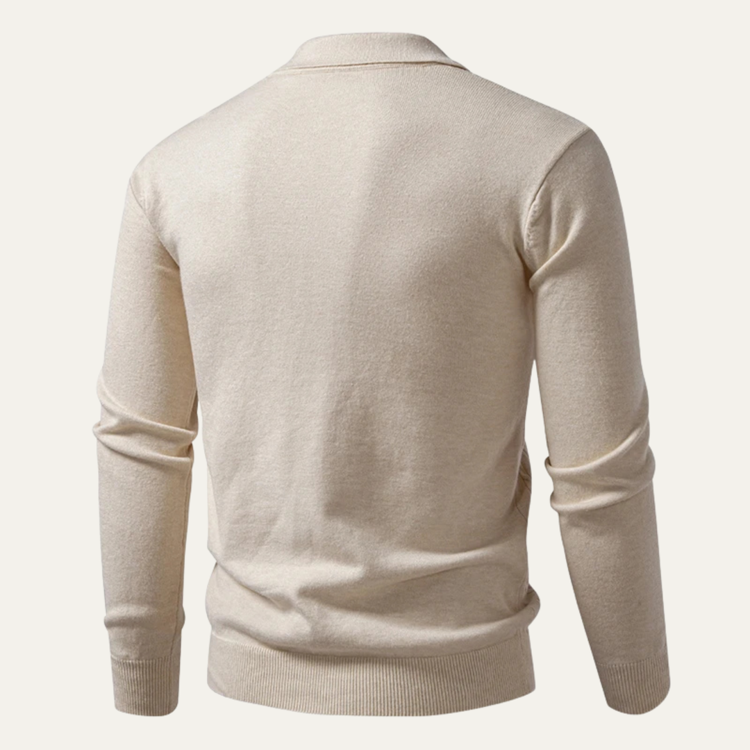 The Soverato Men’s Soft Cotton Casual  Knit Polo Jumper