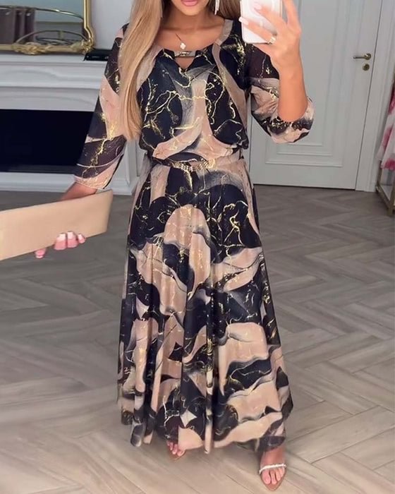 Samantha | Printed Chiffon Dress