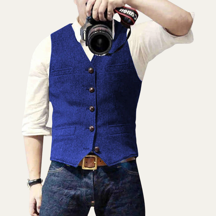 The St. Andrews Men's Elegant Button Up Vintage Vest