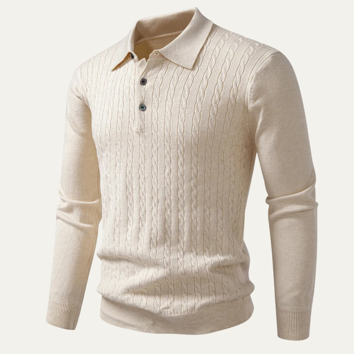 The Soverato Men’s Soft Cotton Casual  Knit Polo Jumper