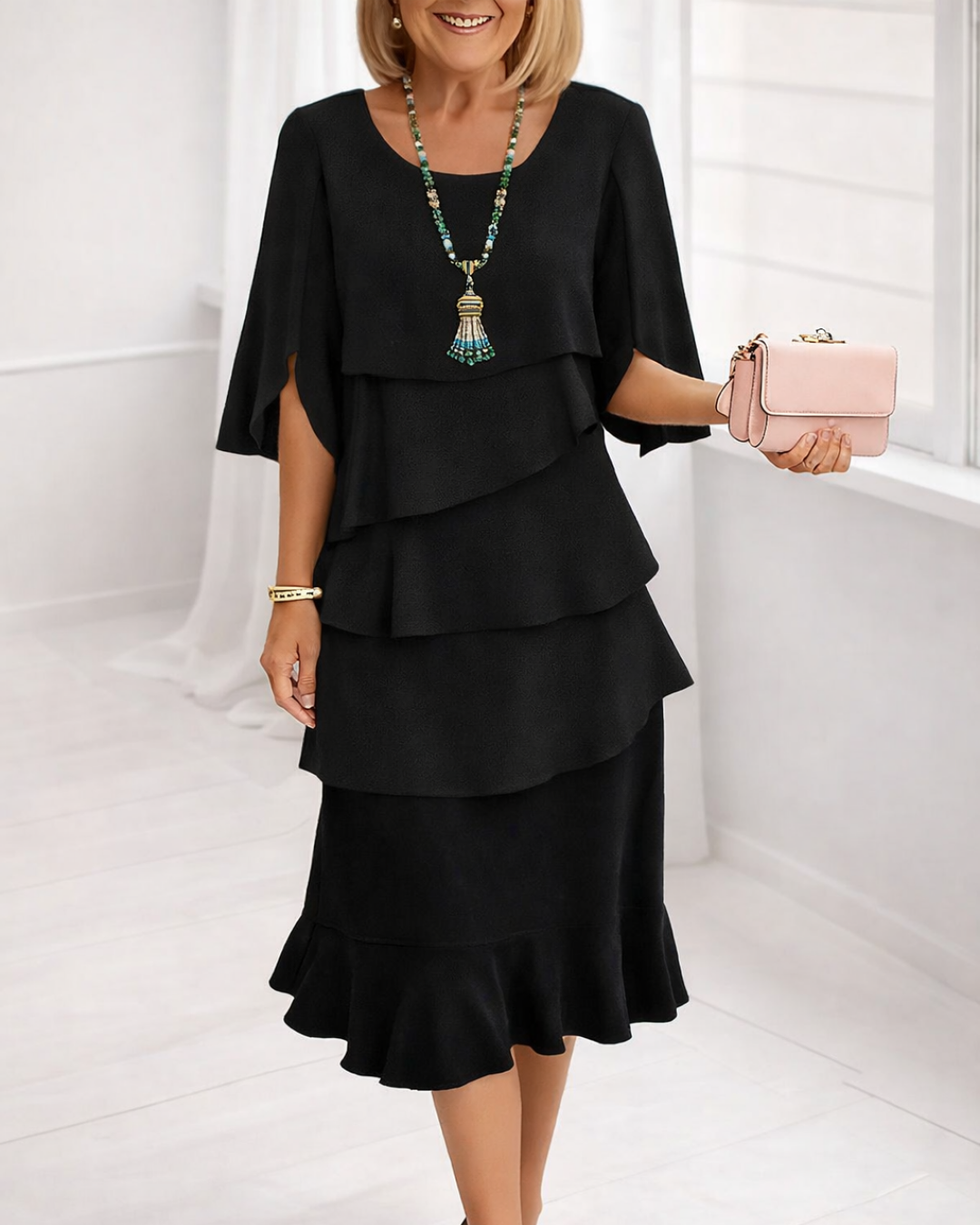 Serina | Elegant Ruffle Comfort Dress