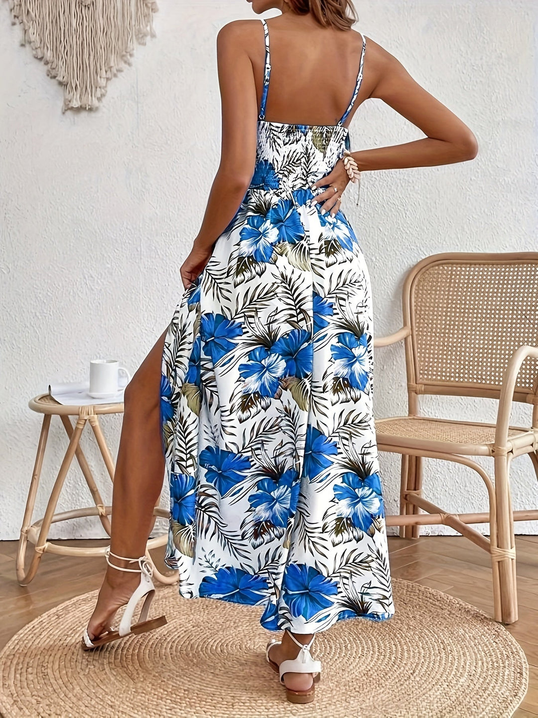 Lily | Floral Split Dress