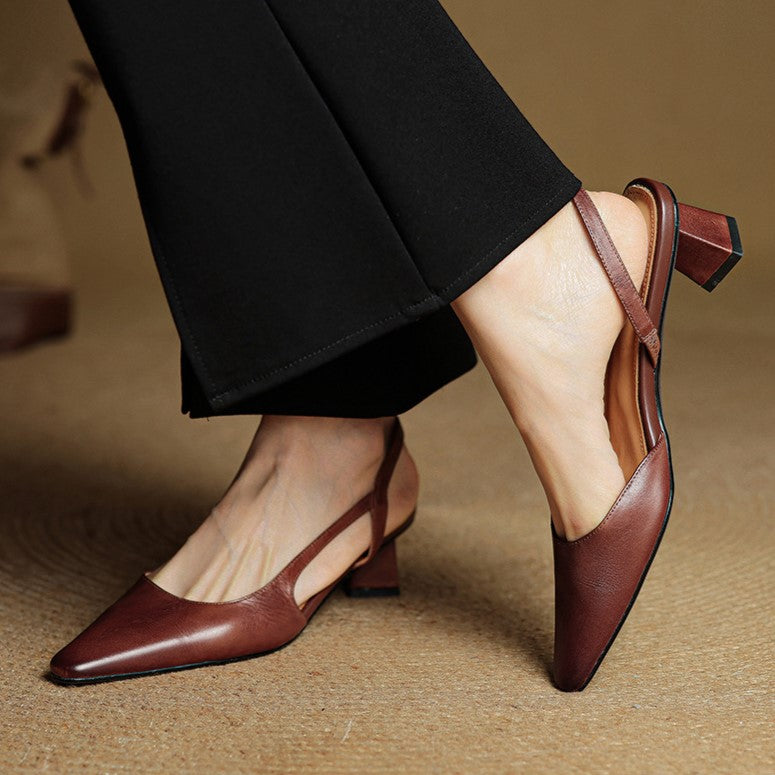 Celora | Leather Slingback Pumps