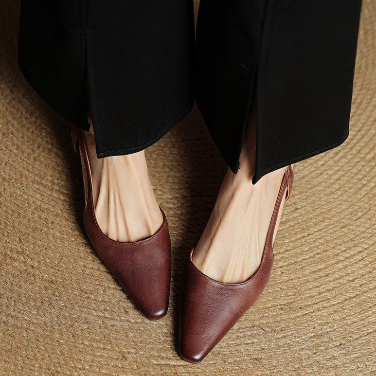 Celora | Leather Slingback Pumps