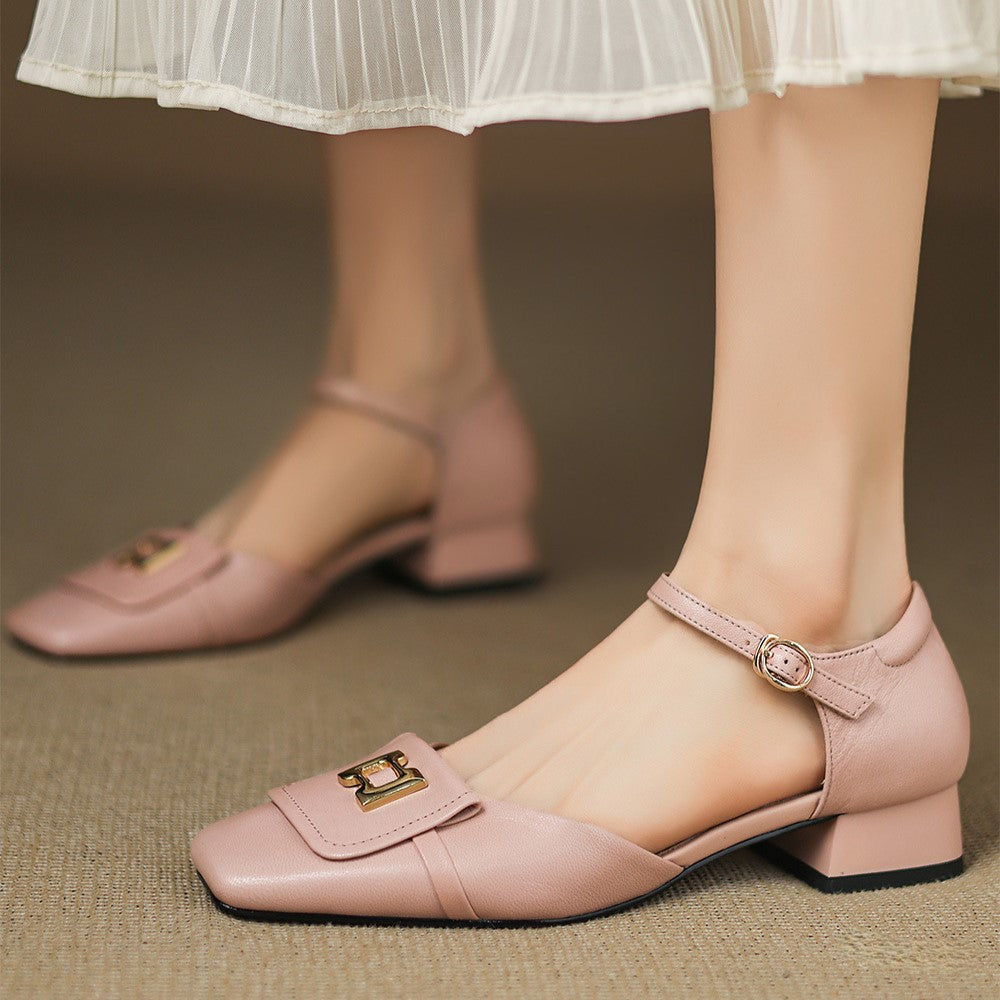 Virella | Buckle Leather Mary Janes