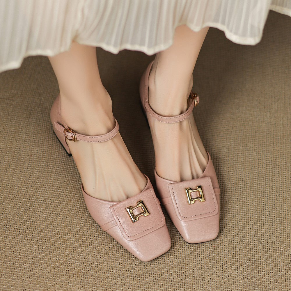 Virella | Buckle Leather Mary Janes