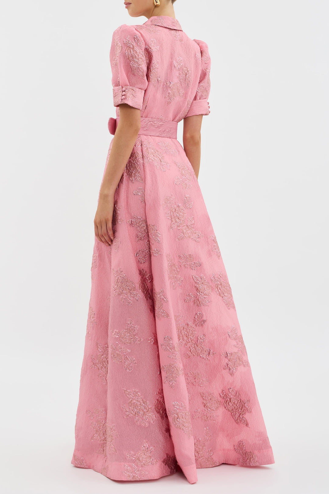 Floral Fit and Flare Dress with Puff Sleeves