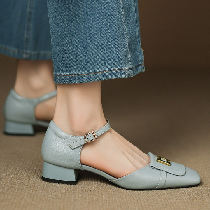 Virella | Buckle Leather Mary Janes