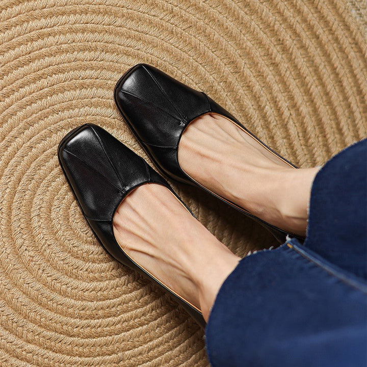 Alouette | Leather Square-Toe Pumps