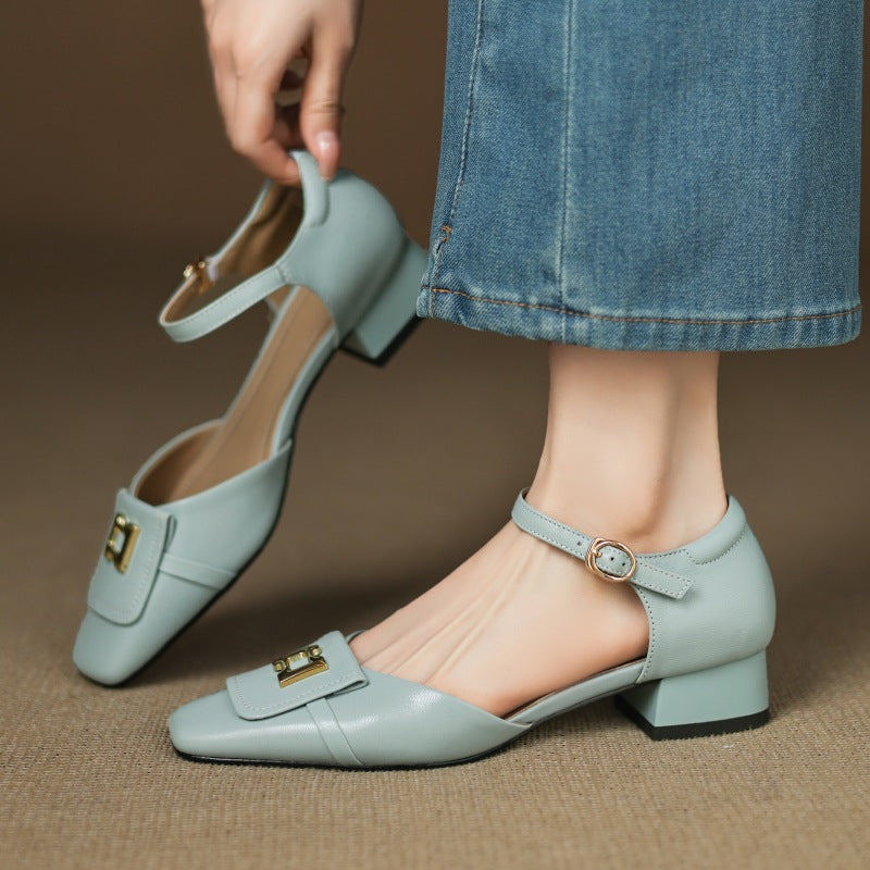 Virella | Buckle Leather Mary Janes