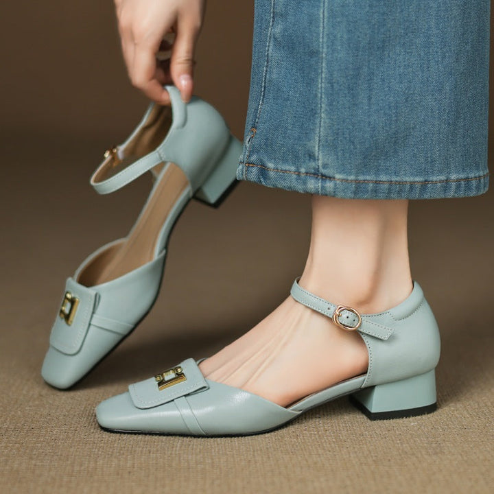 Virella | Buckle Leather Mary Janes