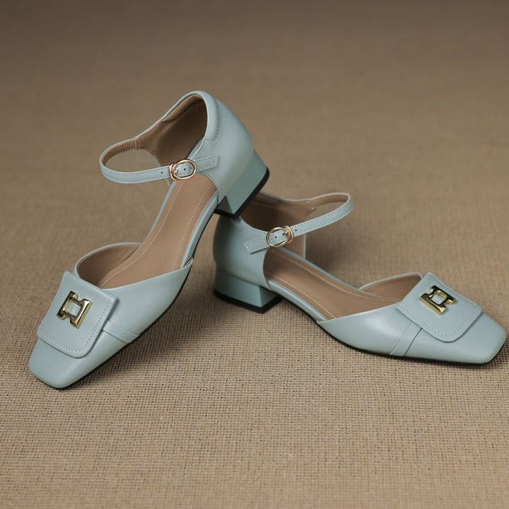 Virella | Buckle Leather Mary Janes