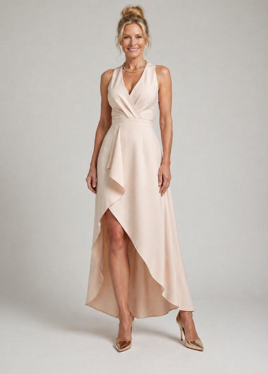 Violet & Grace™ |Midi Wrap Dress with V-Neck