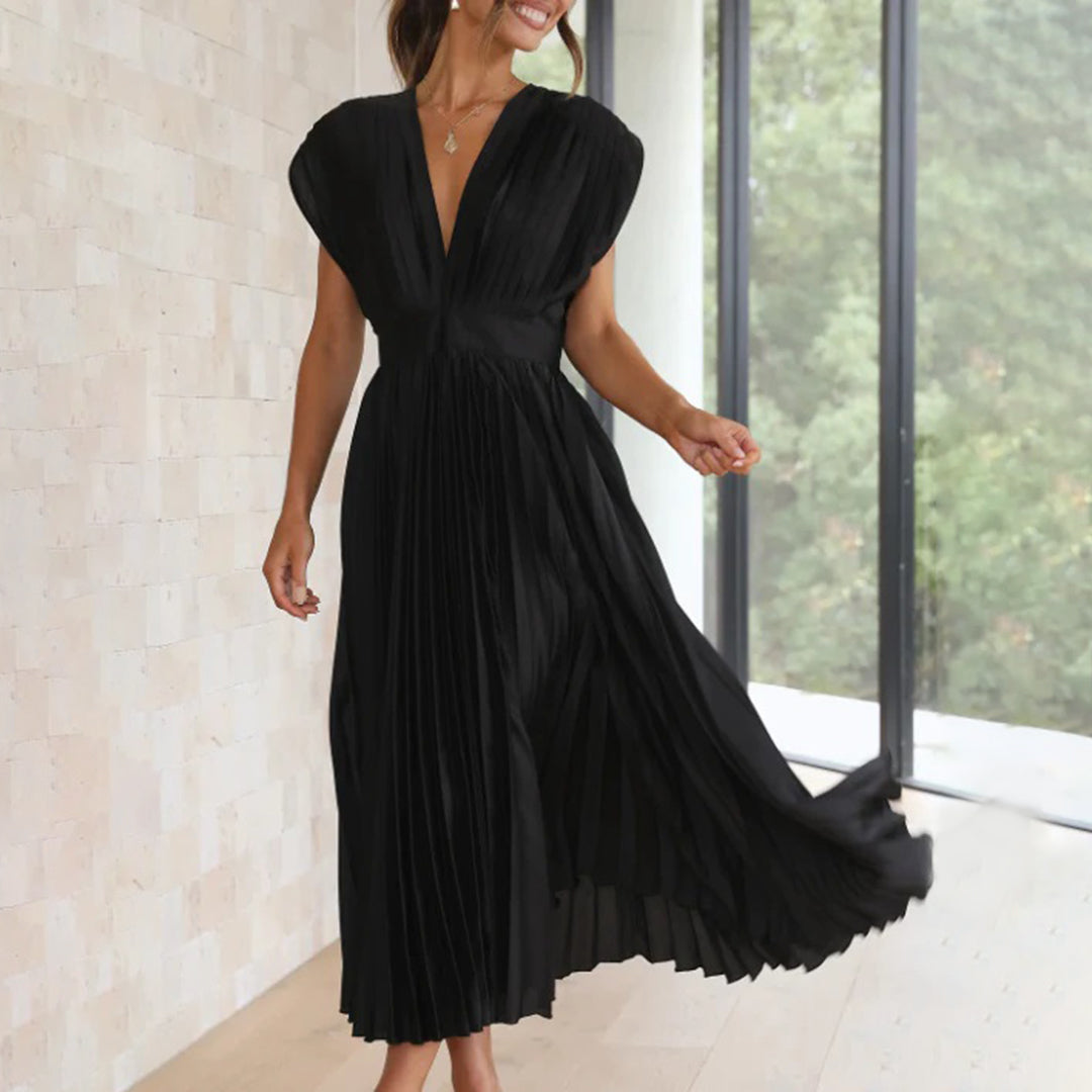 Violet & Grace™ | Timeless Pleated Midi Dress