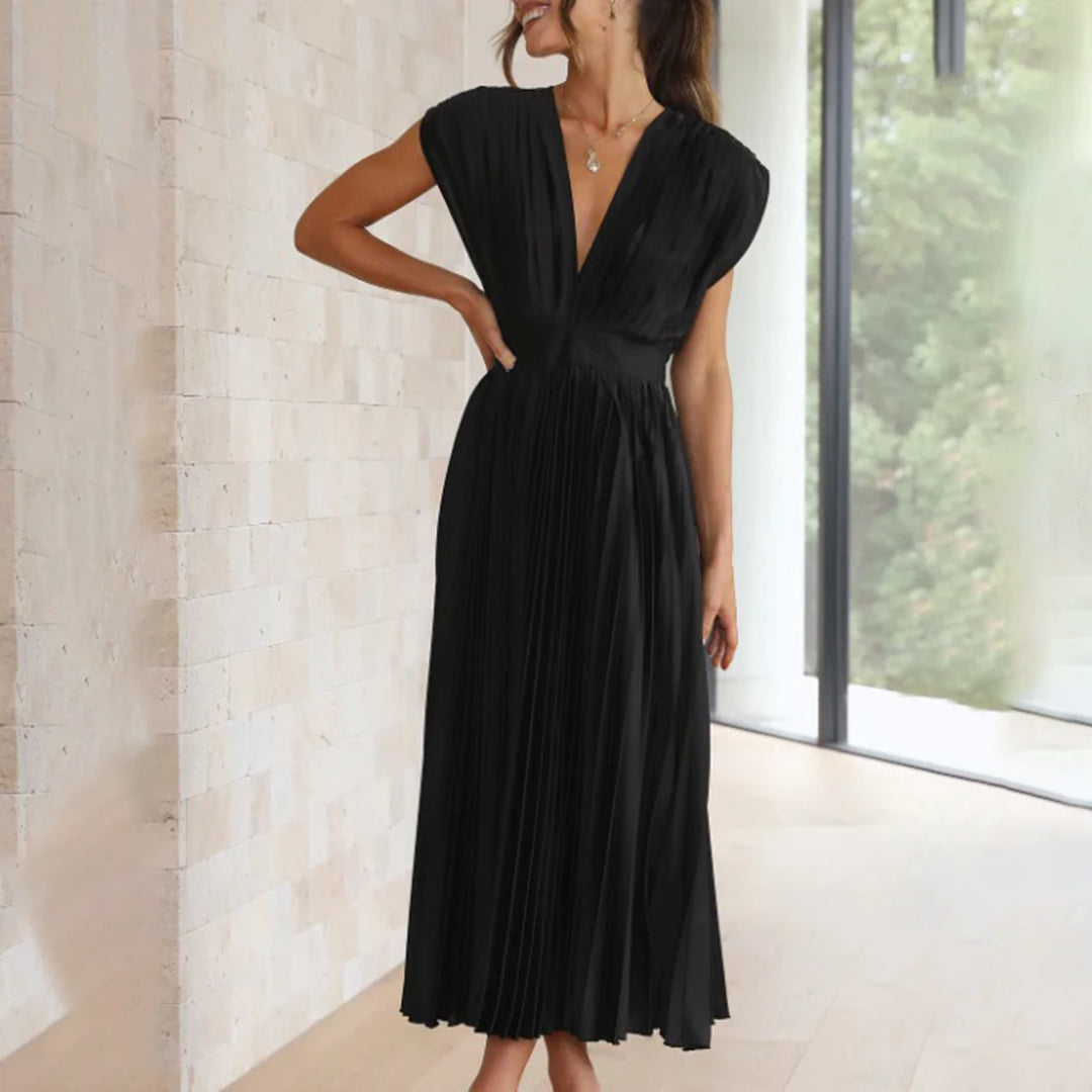 Violet & Grace™ | Timeless Pleated Midi Dress