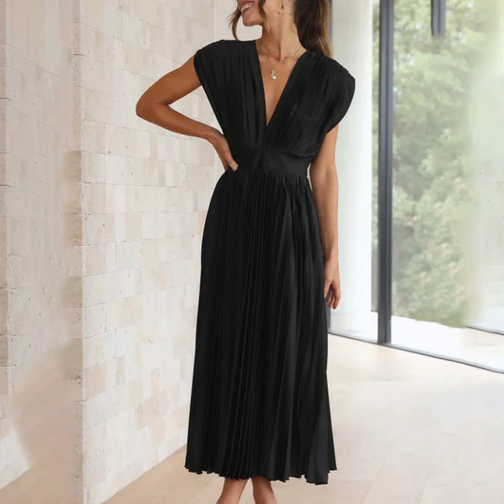 Violet & Grace™ | Timeless Pleated Midi Dress