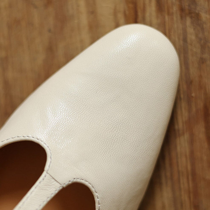 Althea | Leather T-Strap Heels