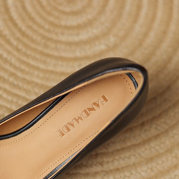 Alouette | Leather Square-Toe Pumps