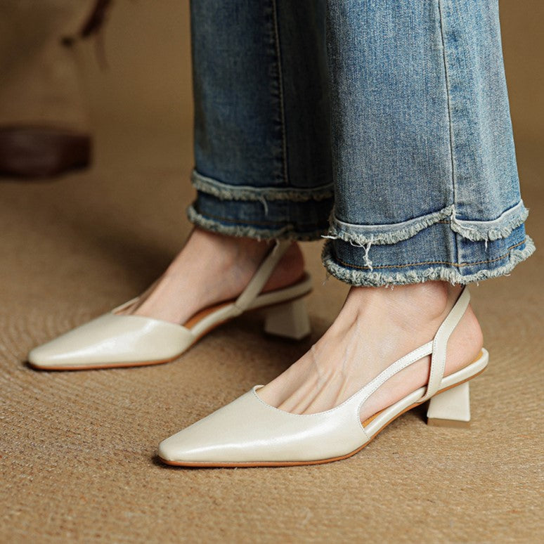 Celora | Leather Slingback Pumps