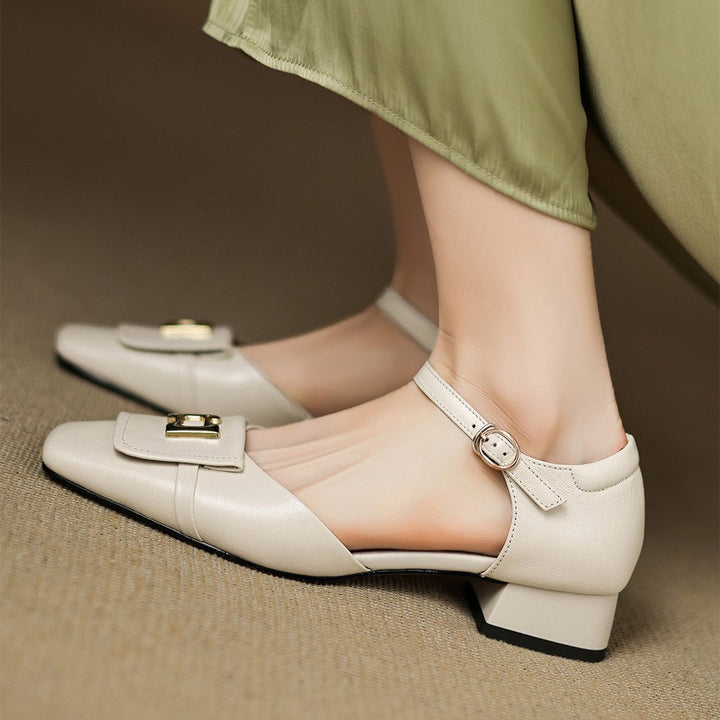 Virella | Buckle Leather Mary Janes