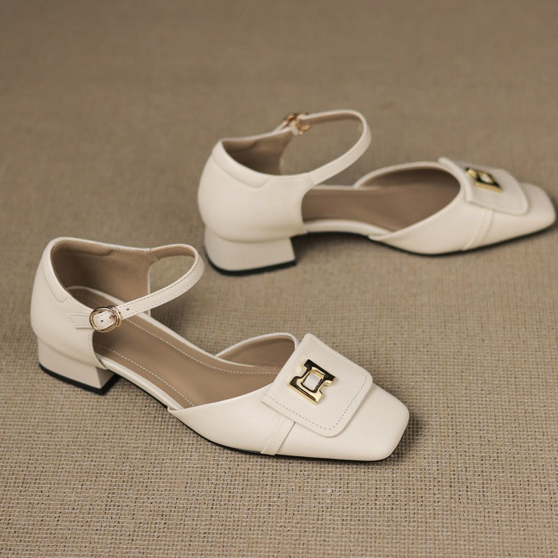 Virella | Buckle Leather Mary Janes