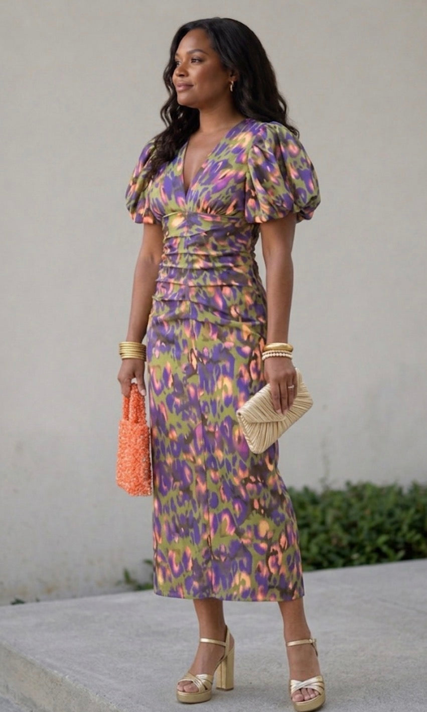 Violet & Grace™|Dress with Puff Sleeves