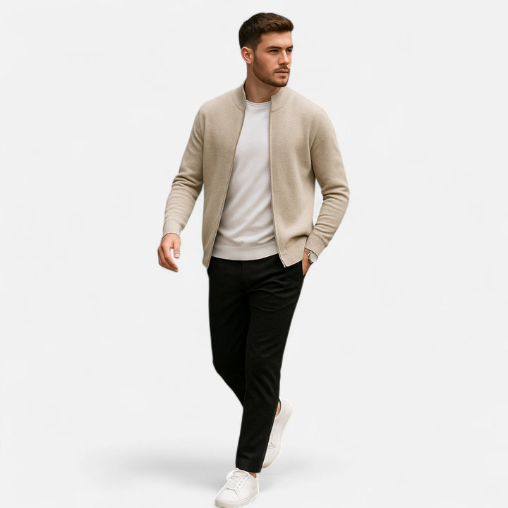 Roselains | Men’s Merino Wool Zip Sweater
