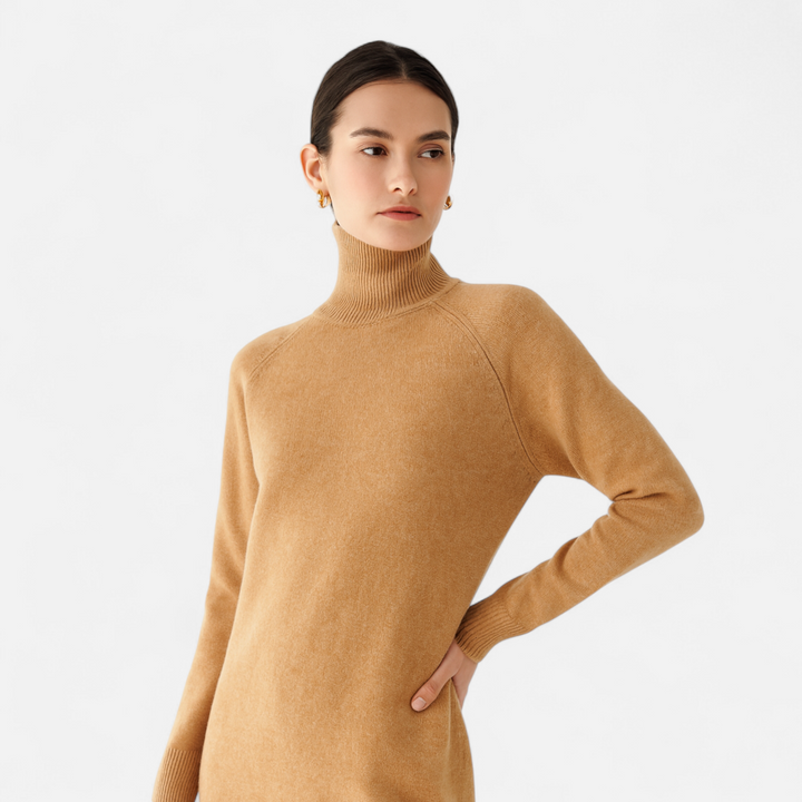 Roselains | Women's Merino Wool & Cashmere Mock-Neck Sweater