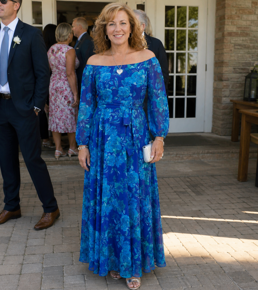 Violet & Grace™ | Off Shoulder Floral Maxi Dress