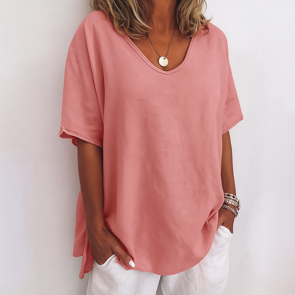Arista - Casual Relaxed Crew Neck Top