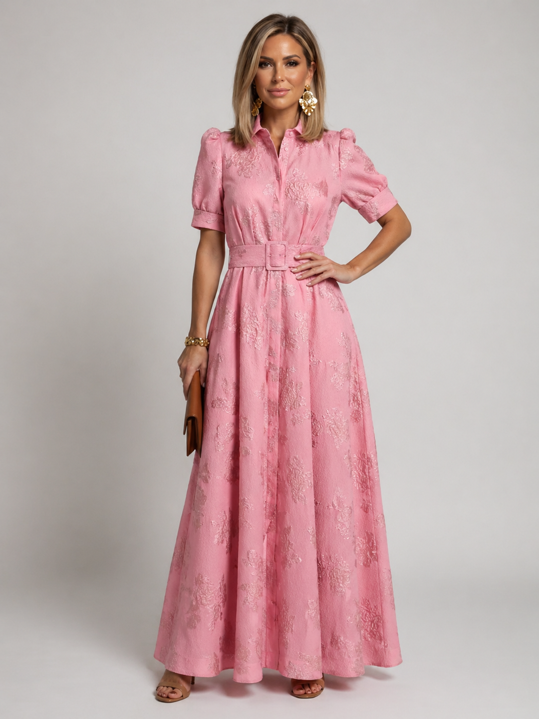 Violet & Grace™ | Belted Floral Maxi Dress