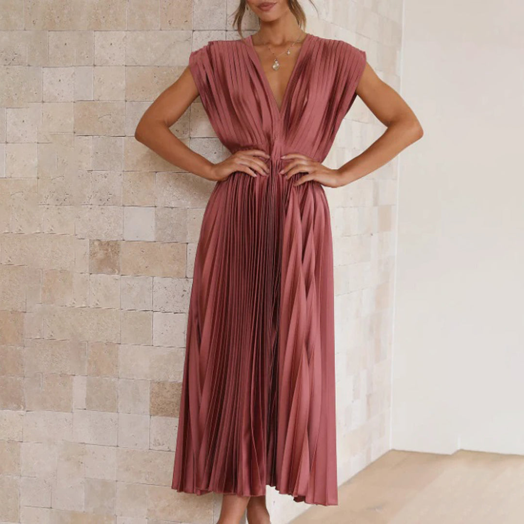 Violet & Grace™ | Timeless Pleated Midi Dress