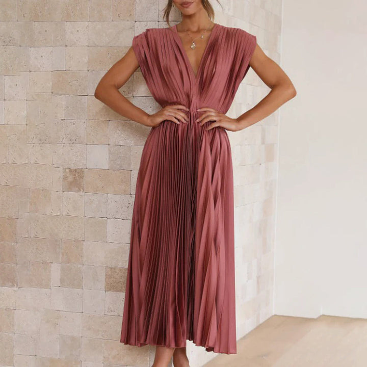 Violet & Grace™ | Timeless Pleated Midi Dress