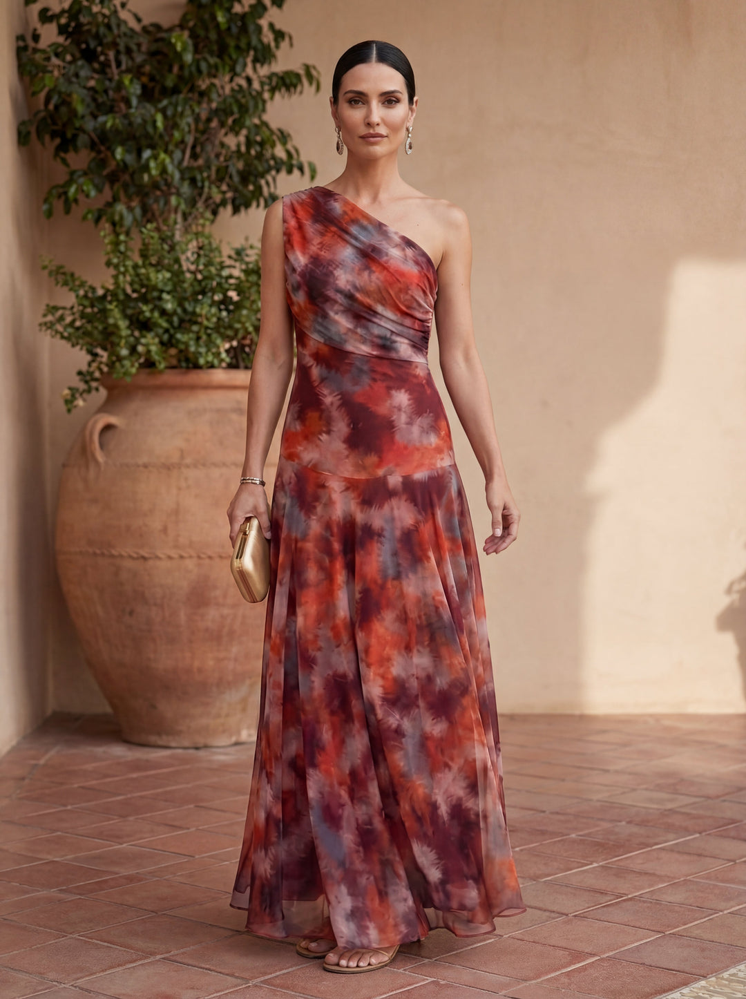 Flowing Wide Leg Maxi Dress with Elegant Feminine Silhouette