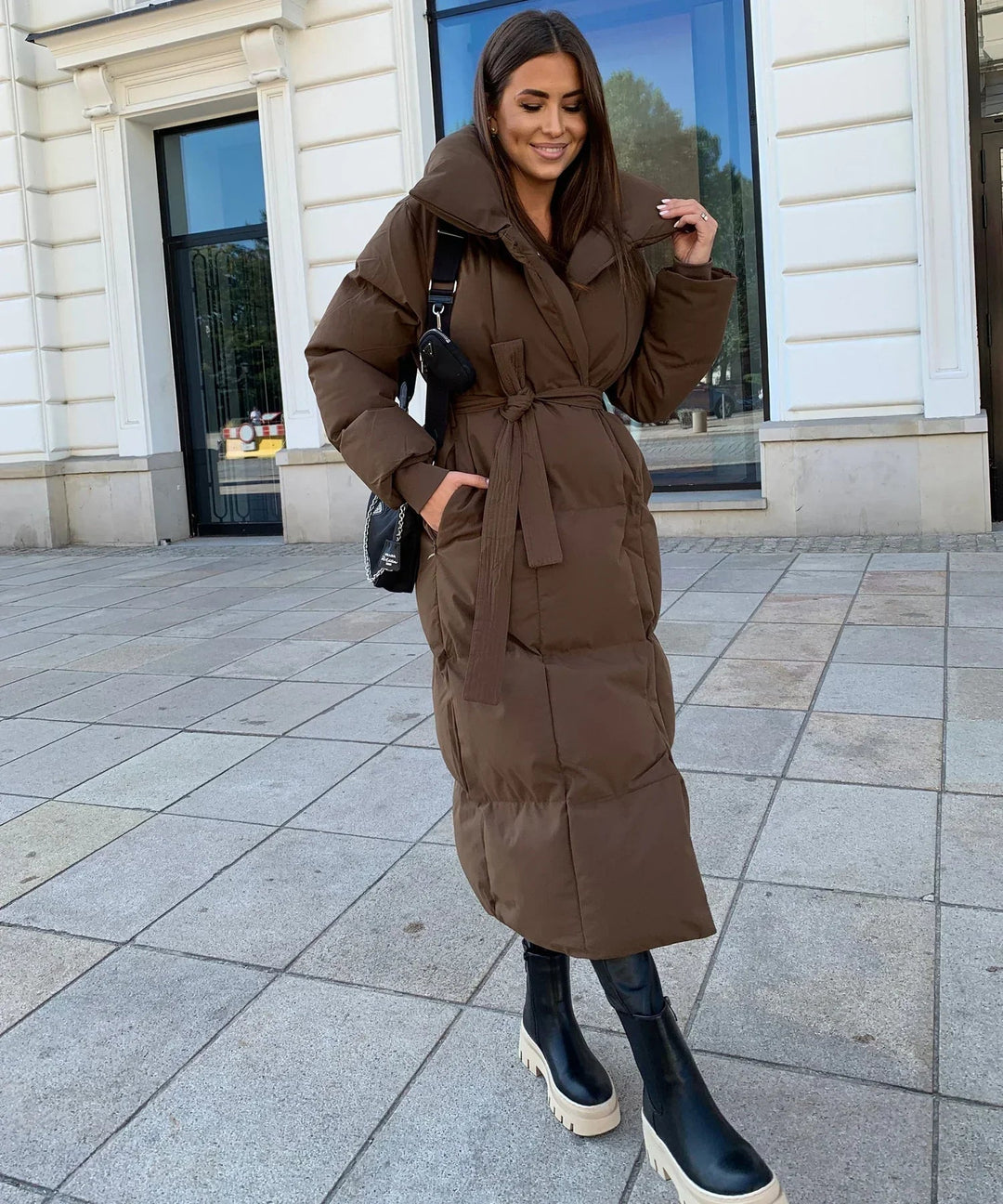 Elegant Long Winter Coat for Women
