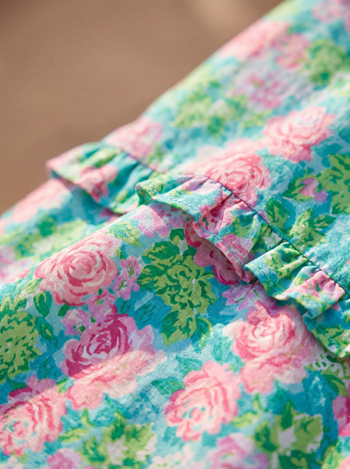 Garden Floral Midi Dress | Rose Print Summer Dress