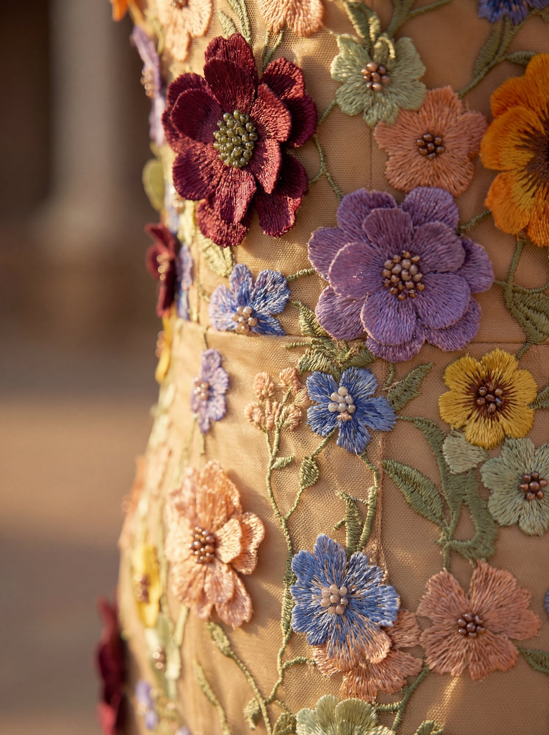 Floral Embroidered Midi Dress for Wedding Guest Cocktail Party – Ella Rose Malibu