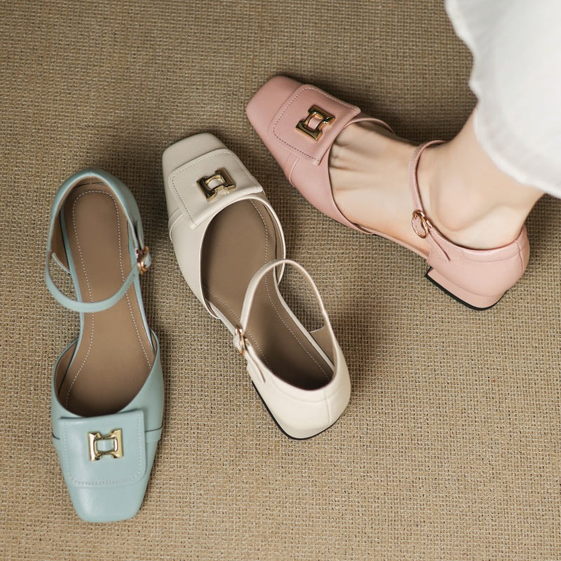 Virella | Buckle Leather Mary Janes