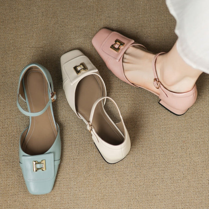 Virella | Buckle Leather Mary Janes