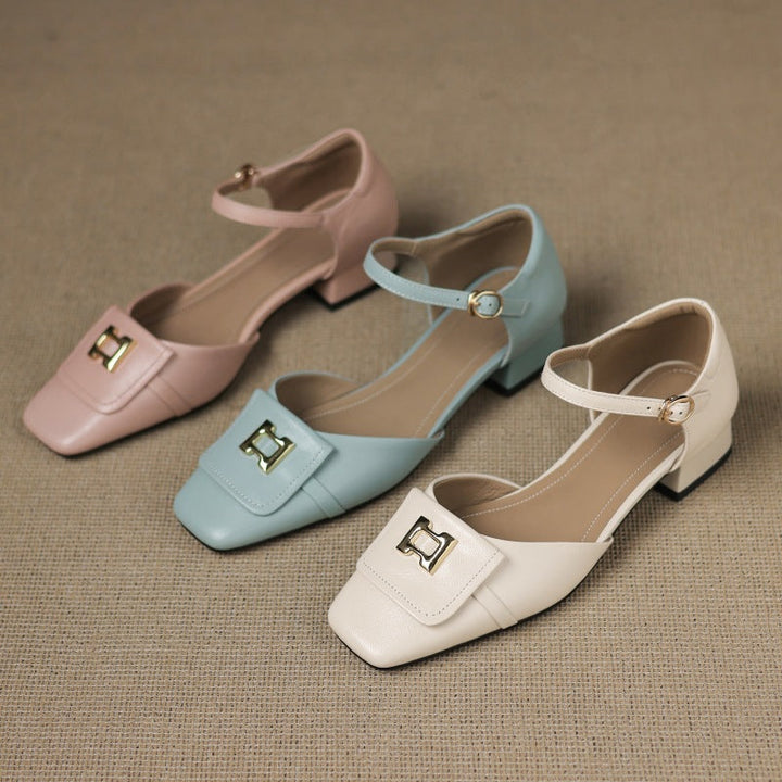 Virella | Buckle Leather Mary Janes
