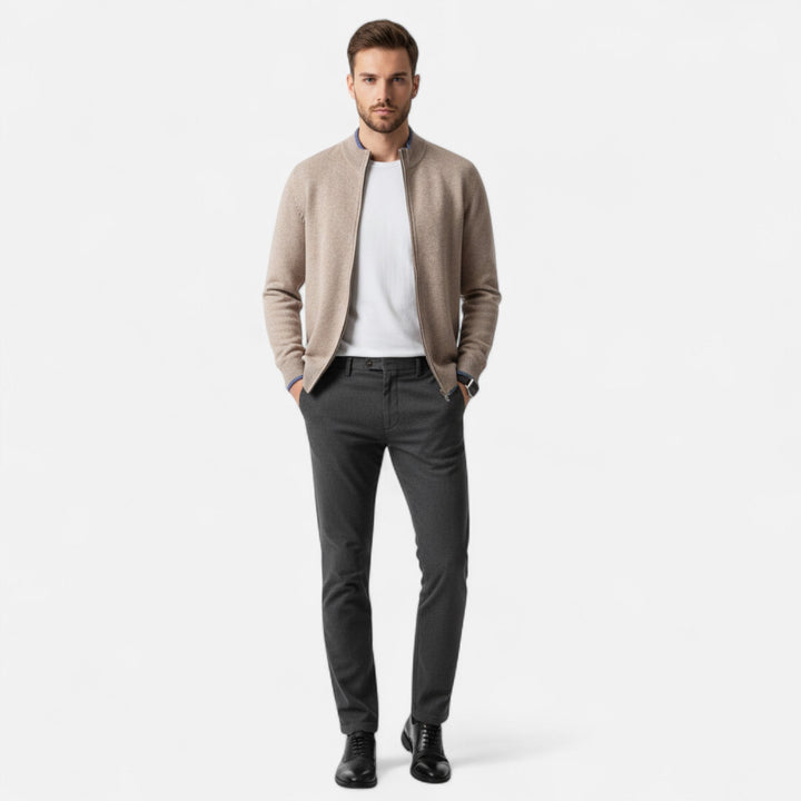 Men’s Merino Wool Mock Neck Sweater