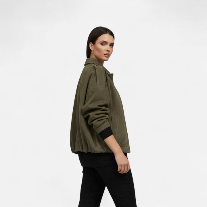 Eliaro Moda | Classic Suede Jacket for Women with Lapel