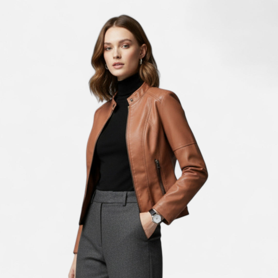 Roselains | Women’s Leather Jacket– Heritage Chic